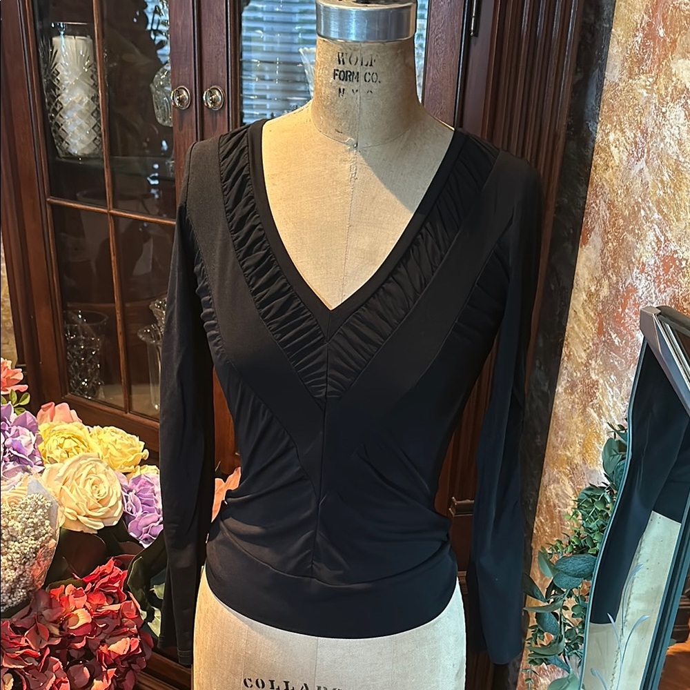Nicole Miller V-Neck Long Sleeve